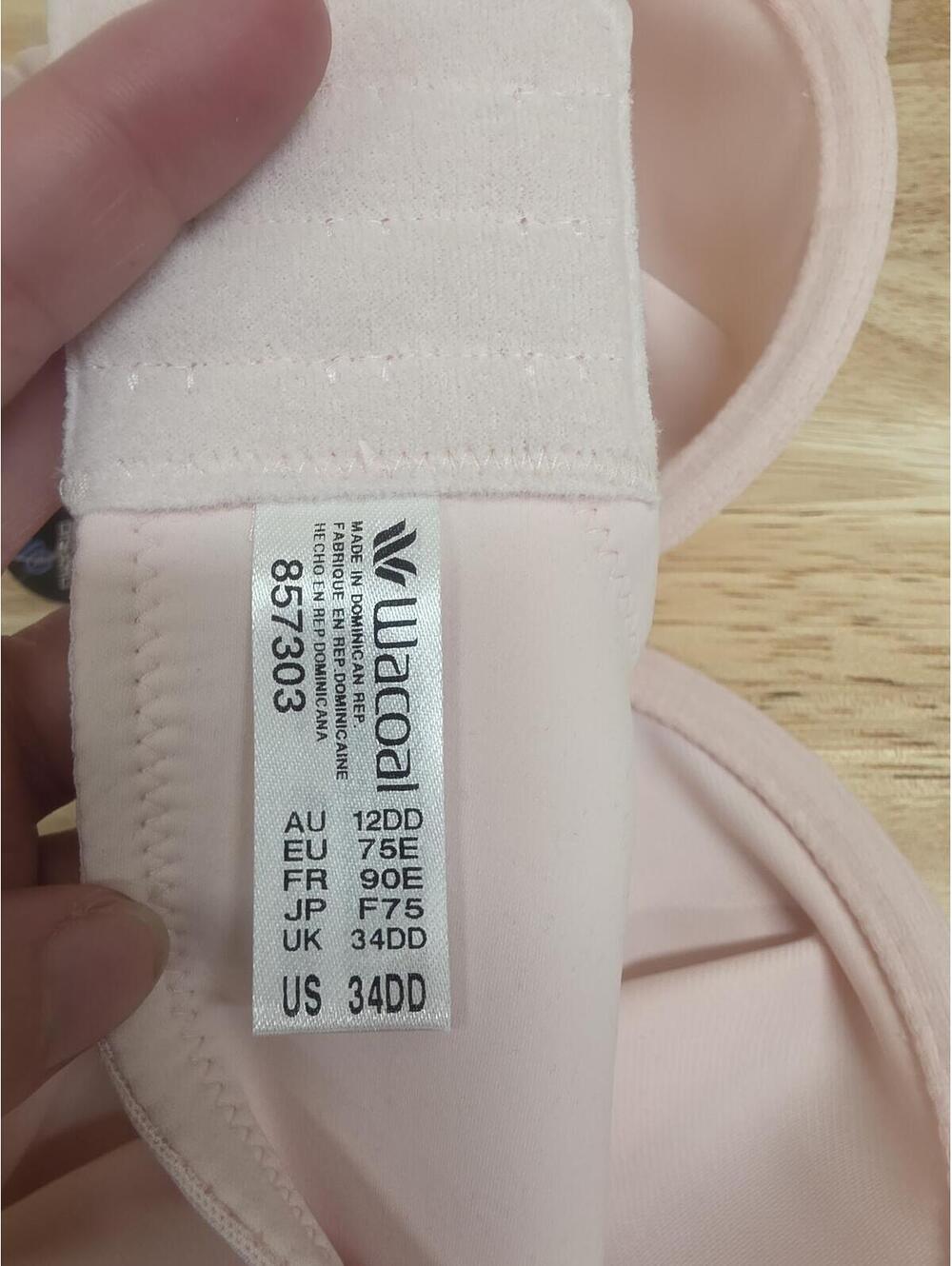 Wacoal Women’s Back Appeal Unlined Underwire Bra Crystal Pink 34DD - Picture 3 of 4